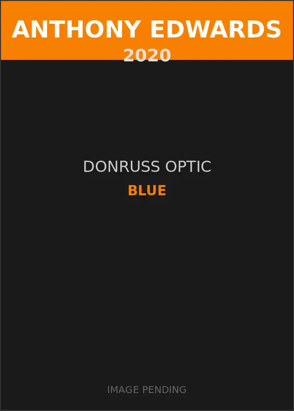Anthony Edwards 2020 Donruss Optic Blue Card