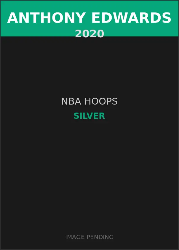 Anthony Edwards 2020 NBA Hoops Silver Card