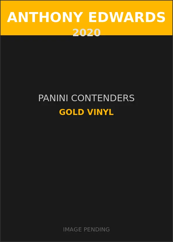 Anthony Edwards 2020 Panini Contenders Gold Vinyl Card