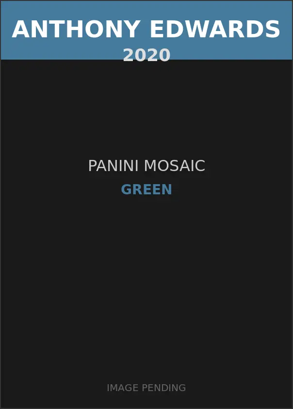 Anthony Edwards 2020 Panini Mosaic Green Card