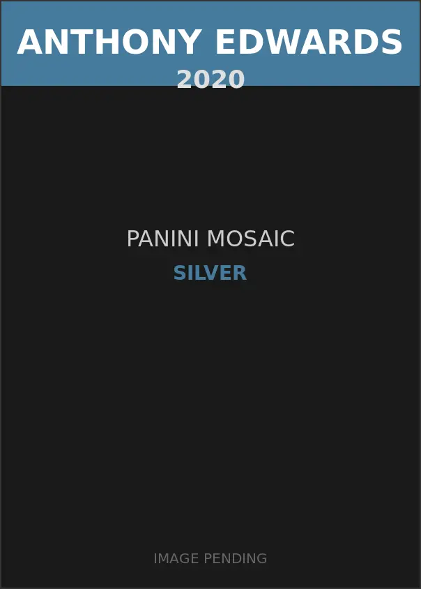 Anthony Edwards 2020 Panini Mosaic Silver Card