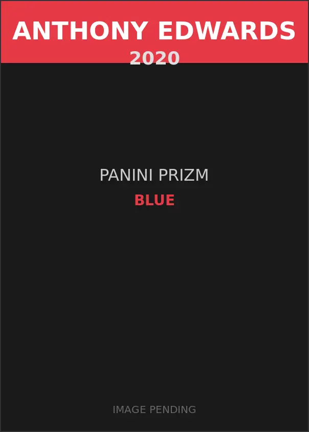 Anthony Edwards 2020 Panini Prizm Blue Card