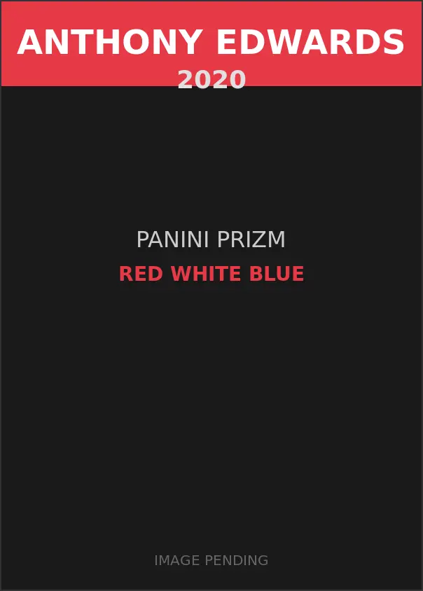 Anthony Edwards 2020 Panini Prizm Red White Blue Card