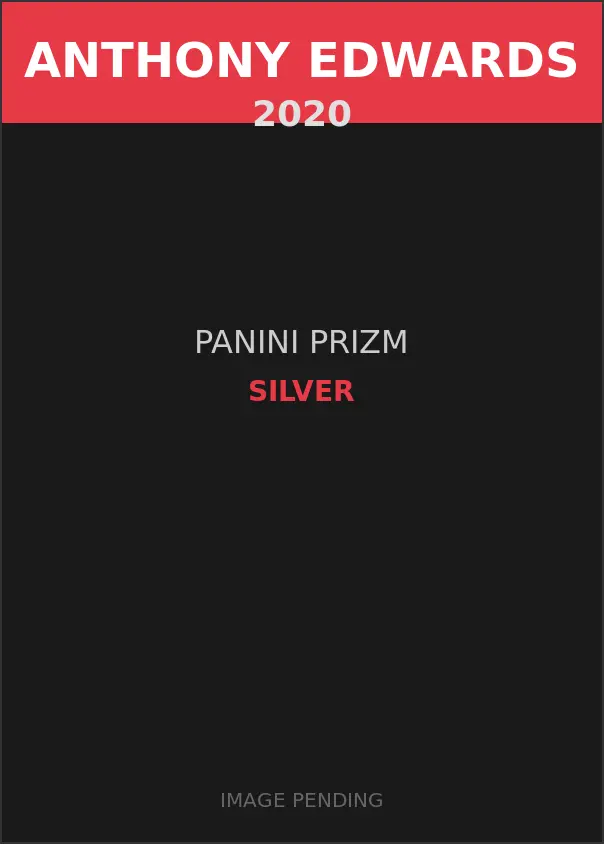 Anthony Edwards 2020 Panini Prizm Silver Card