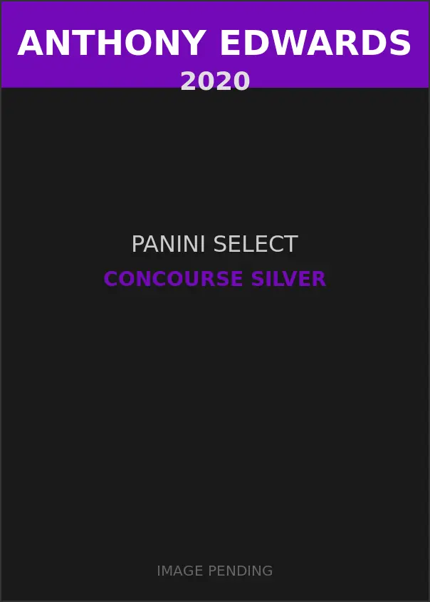 Anthony Edwards 2020 Panini Select Concourse Silver Card
