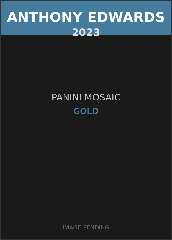 Anthony Edwards 2023 Panini Mosaic Gold Card