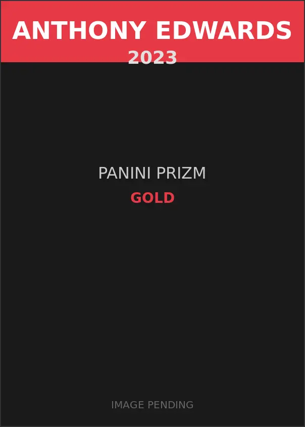 Anthony Edwards 2023 Panini Prizm Gold Card