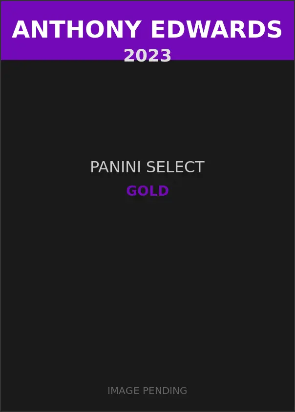 Anthony Edwards 2023 Panini Select Gold Card