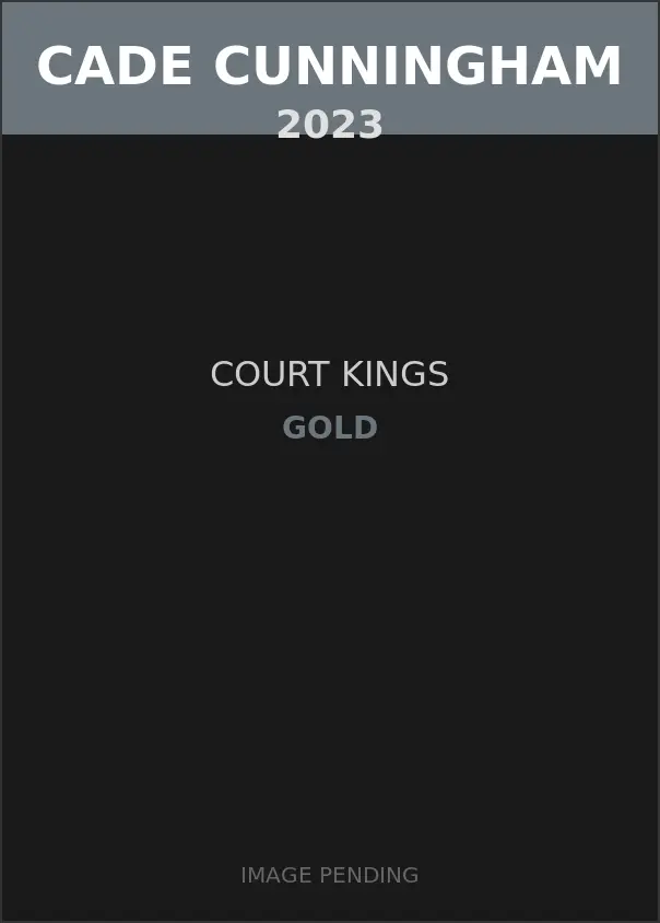Cade Cunningham 2023 Court Kings Gold Card