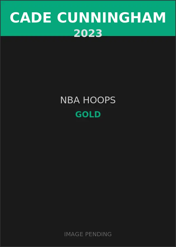 Cade Cunningham 2023 NBA Hoops Gold Card