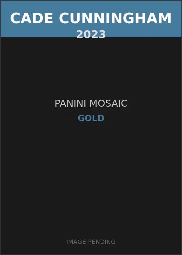 Cade Cunningham 2023 Panini Mosaic Gold Card