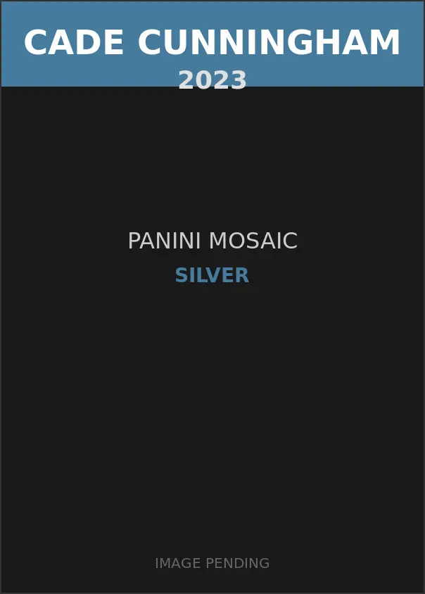 Cade Cunningham 2023 Panini Mosaic Silver Card