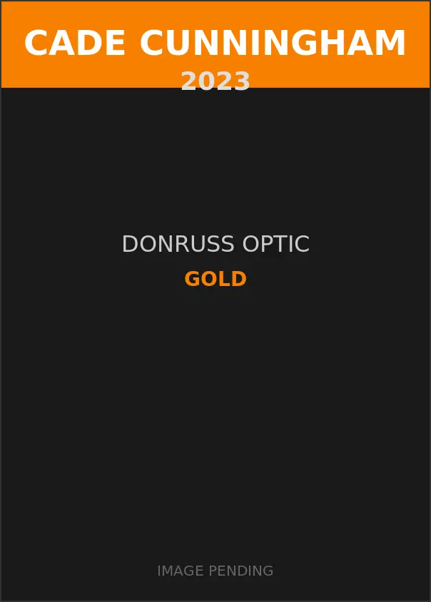 Cade Cunningham 2023 Donruss Optic Gold Card