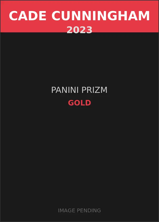 Cade Cunningham 2023 Panini Prizm Gold Card