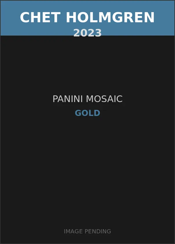 Chet Holmgren 2023 Panini Mosaic Gold Card