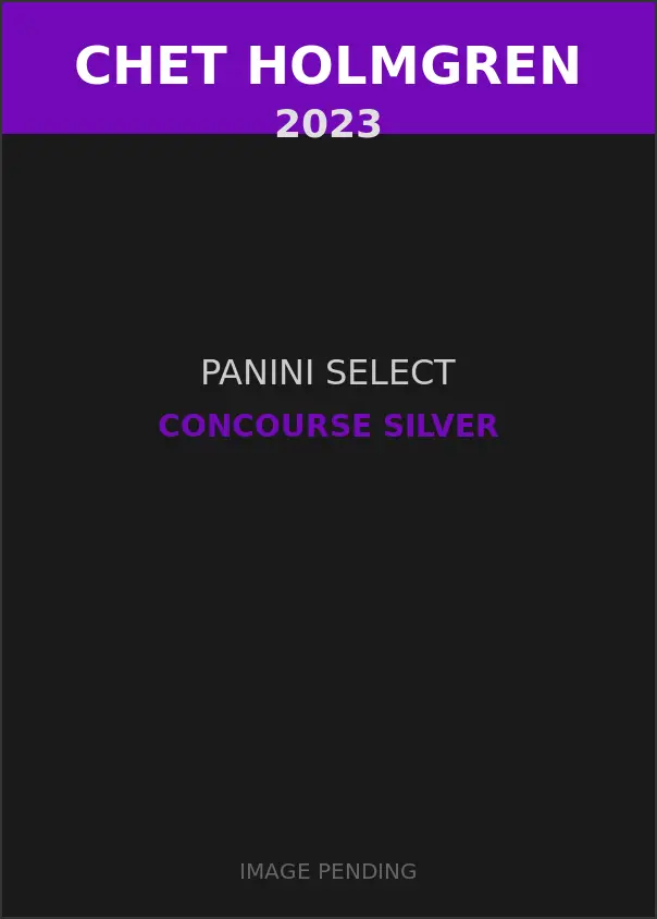 Chet Holmgren 2023 Panini Select Concourse Silver Card