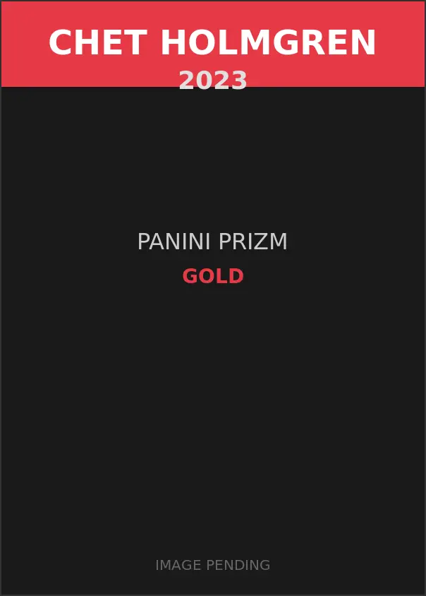 Chet Holmgren 2023 Panini Prizm Gold Card