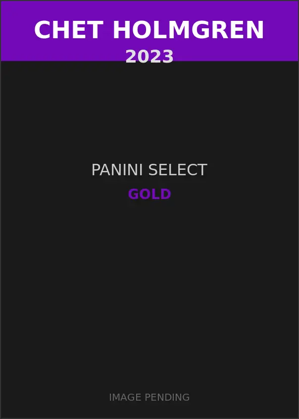 Chet Holmgren 2023 Panini Select Gold Card