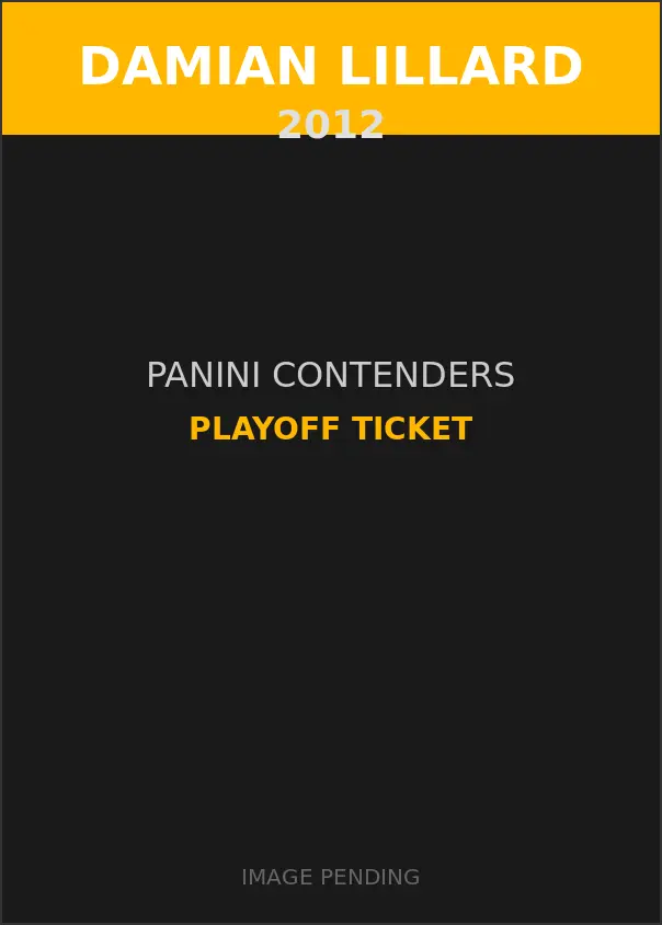 Damian Lillard 2012 Panini Contenders Playoff Ticket Card