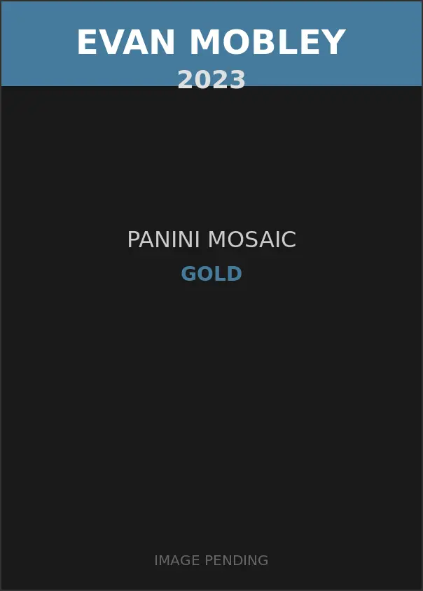 Evan Mobley 2023 Panini Mosaic Gold Card