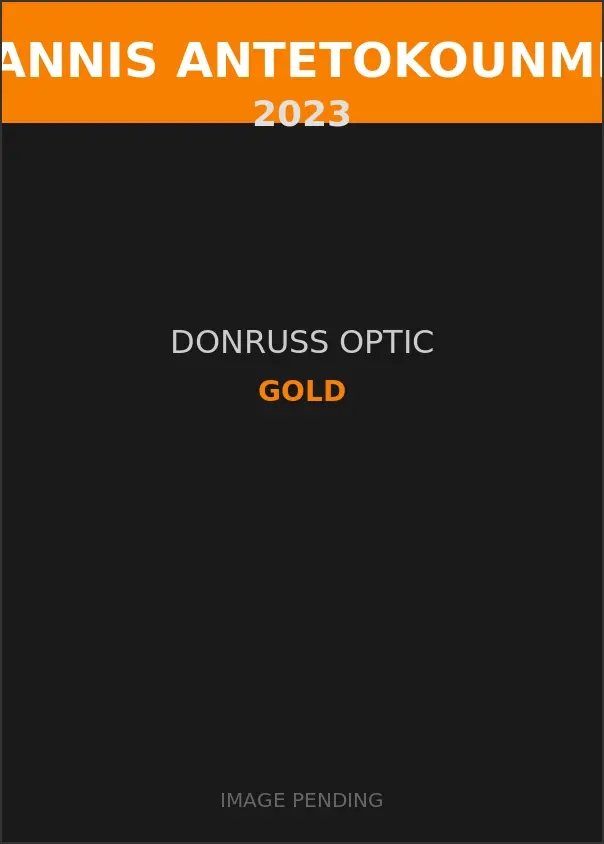 Giannis Antetokounmpo 2023 Donruss Optic Gold Card