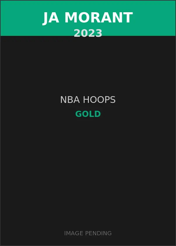 Ja Morant 2023 NBA Hoops Gold Card