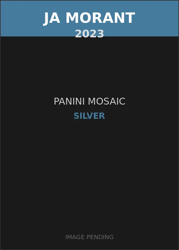 Ja Morant 2023 Panini Mosaic Silver Card