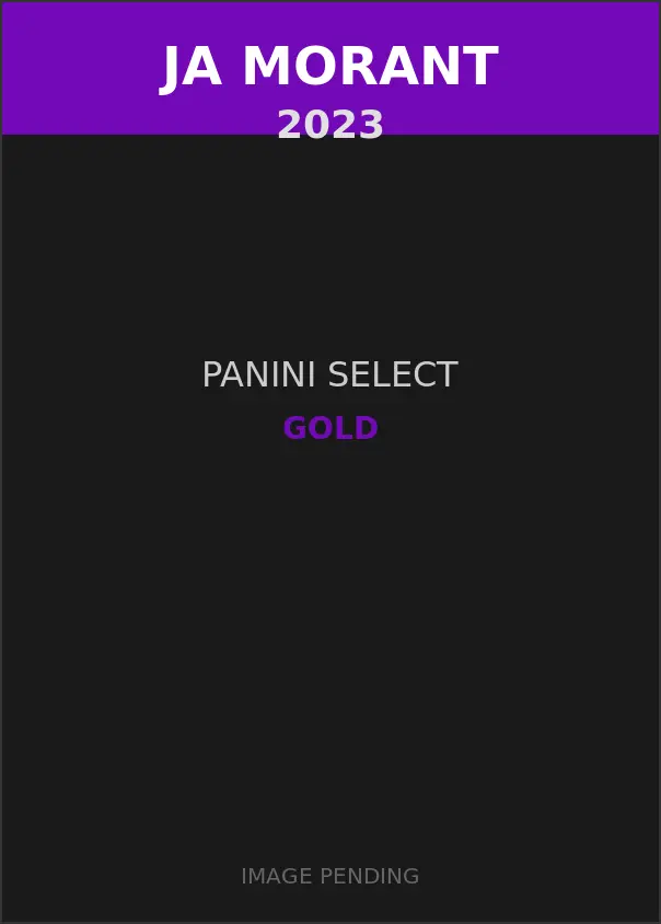 Ja Morant 2023 Panini Select Gold Card