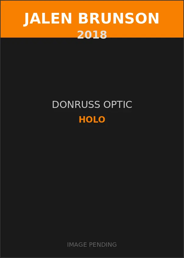 Jalen Brunson 2018 Donruss Optic Holo Card