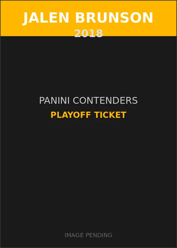 Jalen Brunson 2018 Panini Contenders Playoff Ticket Card