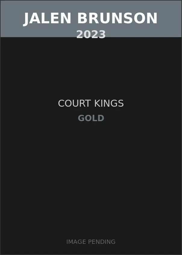 Jalen Brunson 2023 Court Kings Gold Card