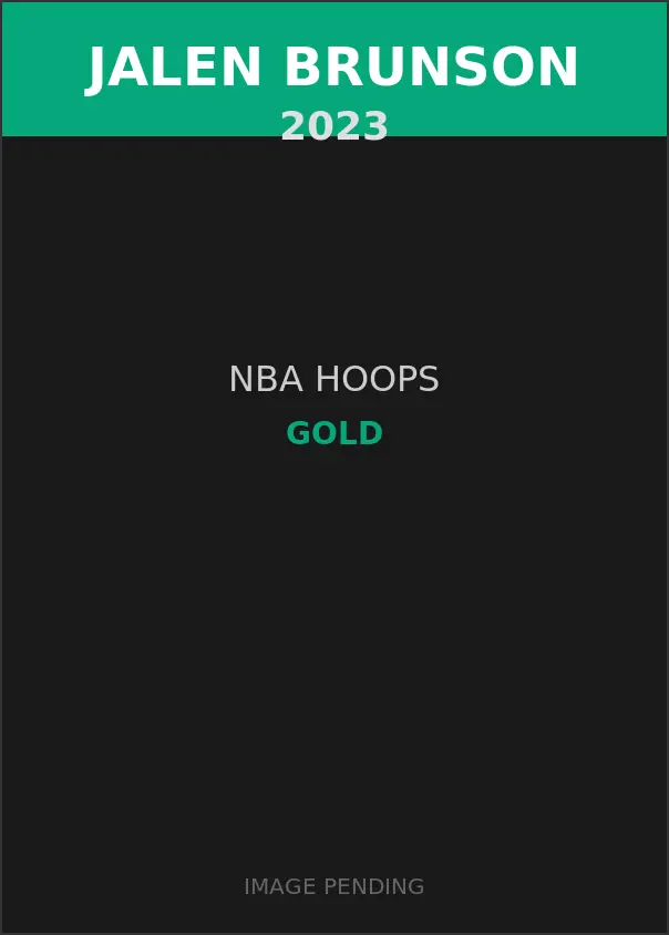 Jalen Brunson 2023 NBA Hoops Gold Card