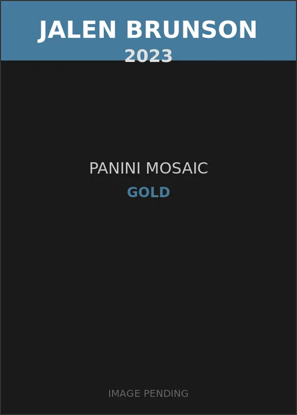 Jalen Brunson 2023 Panini Mosaic Gold Card