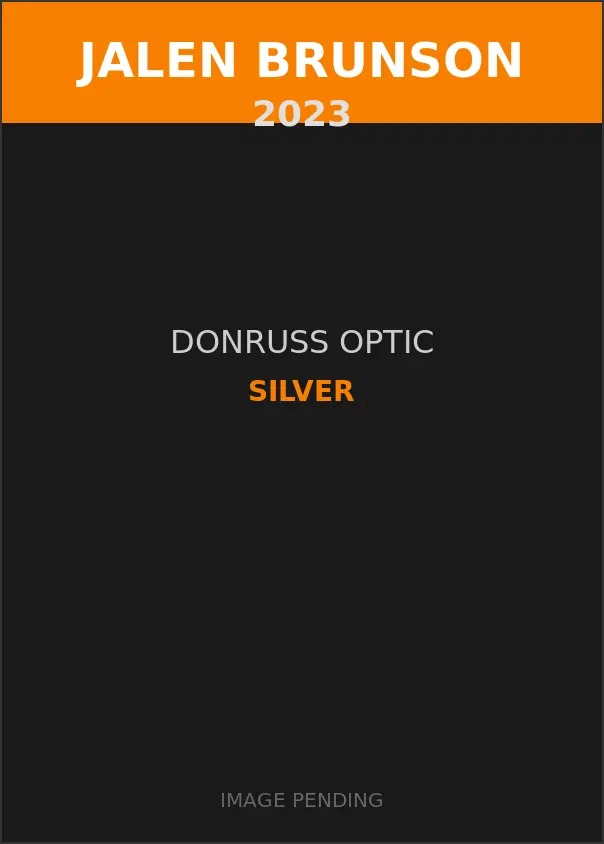 Jalen Brunson 2023 Donruss Optic Silver Card