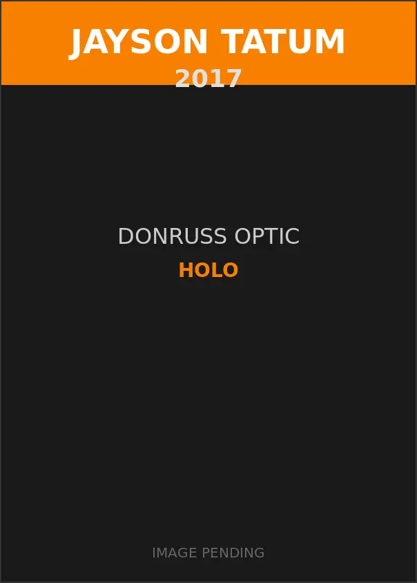 Jayson Tatum 2017 Donruss Optic Holo Card