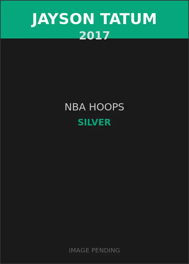 Jayson Tatum 2017 NBA Hoops Silver Card