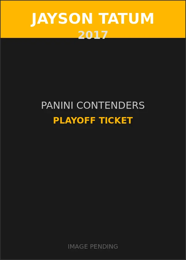 Jayson Tatum 2017 Panini Contenders Playoff Ticket Card