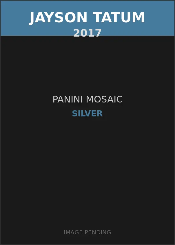 Jayson Tatum 2017 Panini Mosaic Silver Card