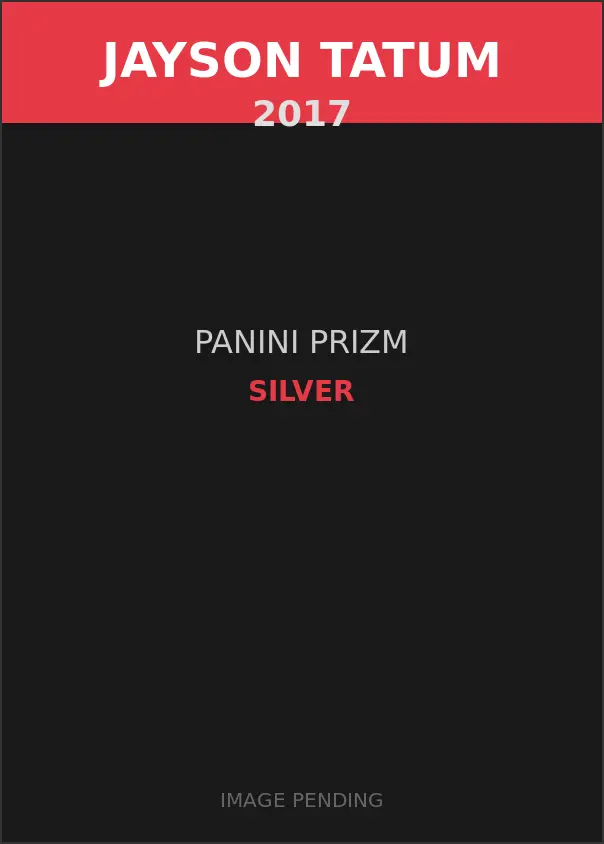 Jayson Tatum 2017 Panini Prizm Silver Card