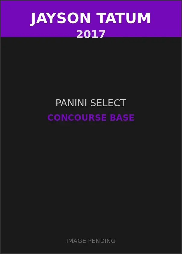 Jayson Tatum 2017 Panini Select Concourse Base Card