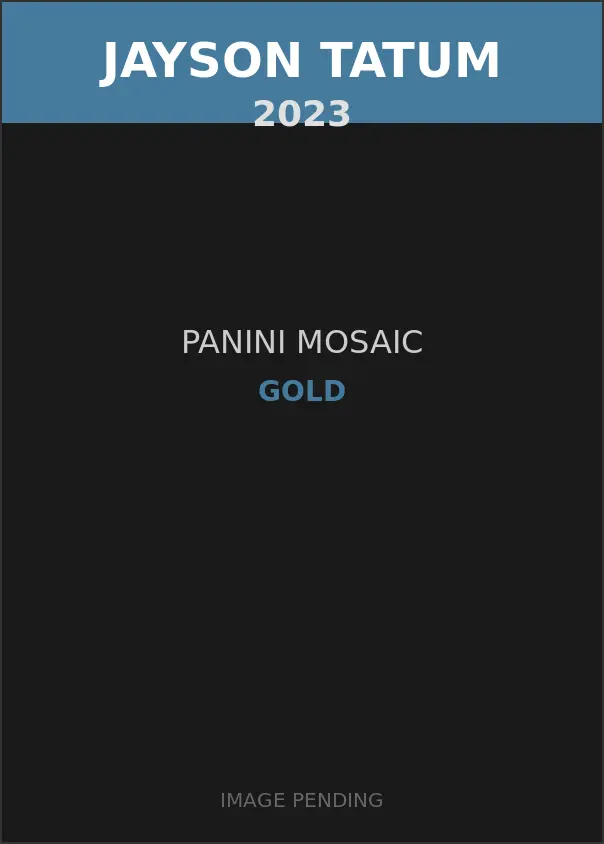 Jayson Tatum 2023 Panini Mosaic Gold Card