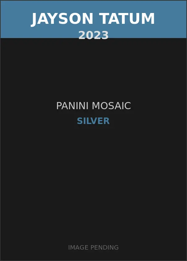 Jayson Tatum 2023 Panini Mosaic Silver Card