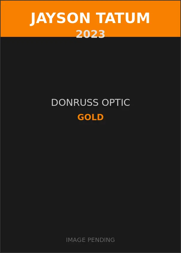 Jayson Tatum 2023 Donruss Optic Gold Card