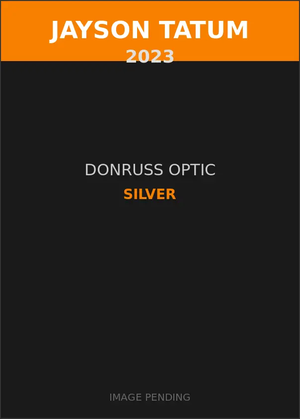 Jayson Tatum 2023 Donruss Optic Silver Card