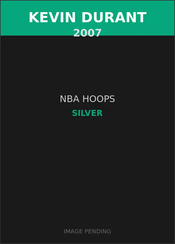 Kevin Durant 2007 NBA Hoops Silver Card