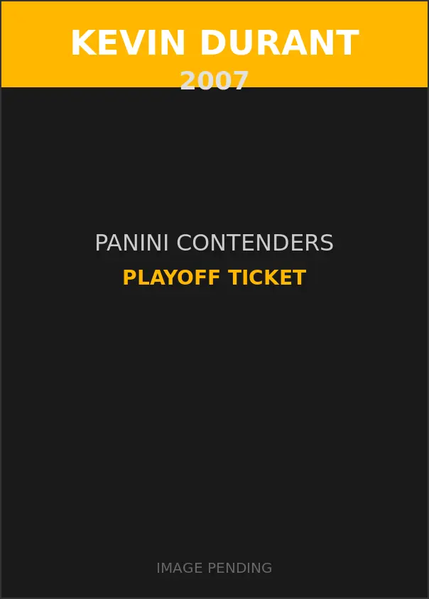 Kevin Durant 2007 Panini Contenders Playoff Ticket Card