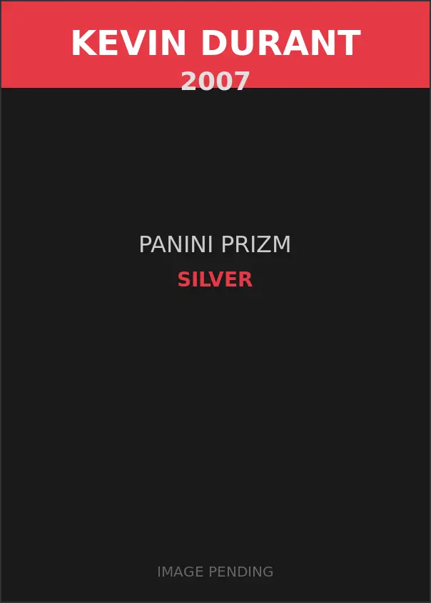 Kevin Durant 2007 Panini Prizm Silver Card