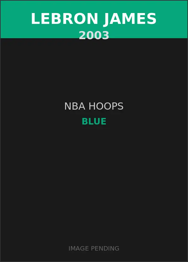 LeBron James 2003 NBA Hoops Blue Card