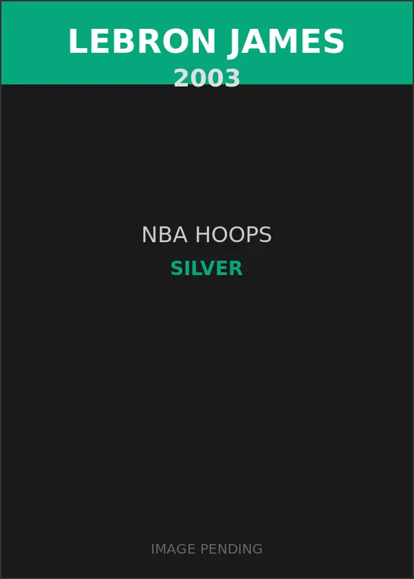 LeBron James 2003 NBA Hoops Silver Card