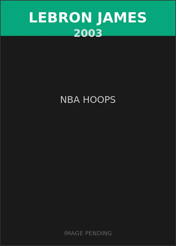 LeBron James 2003 NBA Hoops Card